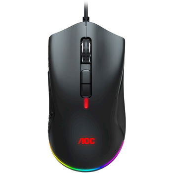 Мышь компьютерная игровая AOC GM530B проводная 1.8 м с подсветкой 100-16000 dpi Черный