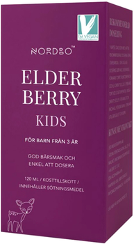 Suplement diety Nordbo Elderberry Vegan Kids 120 ml (7350076867445)