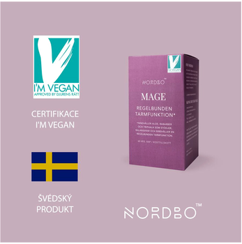 Suplement diety Nordbo Mage Vegan 60 caps (7350076867148)