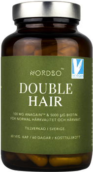 Вітамінний комплекс Nordbo Double Hair Vegan 60 капсул (7350076867247)