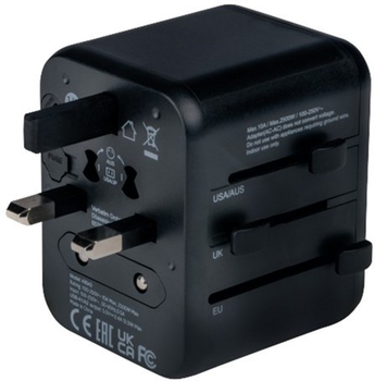 Ładowarka sieciowa Verbatim Travel Adapter 12W 2 x USB-A UTA-1 Black (23942495437)