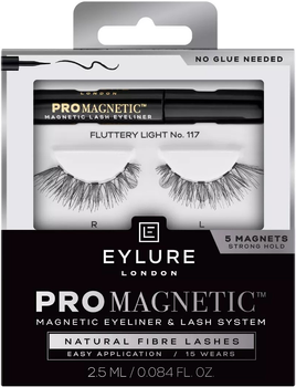 Sztuczne rzęsy Eylure Pro Magnetic Lash System 117-Fluttery Light z eyelinerem 2.5 ml (619232001152)