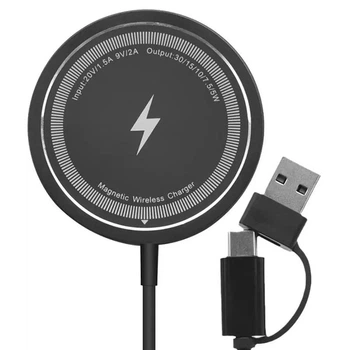 Бездротовий зарядний пристрій Wireless Charger Fast Charging 15W 479 Black