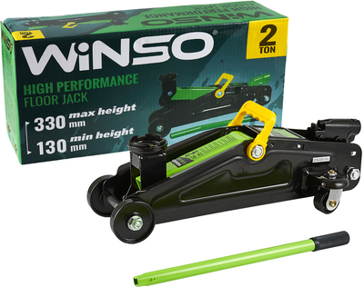 Домкрат гідравлічний підкатний Winso 2 т висота 130-330 мм 171700 (5907648384156)