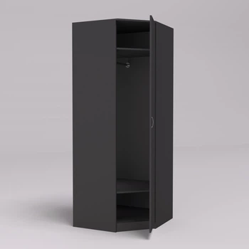 Шкаф угловой F 2 Kontinent Антрацит 80х80х210 см