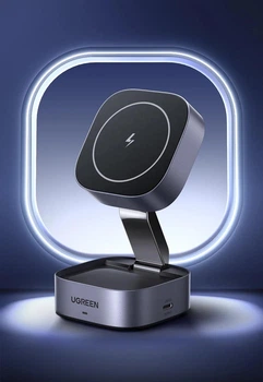 Зарядний пристрій Ugreen 2в1 Magnetic Wireless Charger для iPhone 15/14/13/12 MagSafe, AirPods Pro, AirPods 2/3