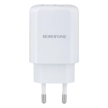 Сетевое Зарядное Устройство Borofone BN4 PD 20W QC3.0 Type-C to Lightning Цвет Белый