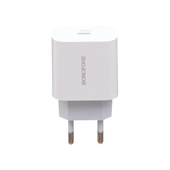 Сетевое Зарядное Устройство Borofone BA38A Plus PD 20W Type-C To Lightning Цвет Белый