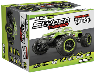 Машинка на радіокеруванні BlackZon Slyder MT Turbo Чорно-зелена (5700135402018)