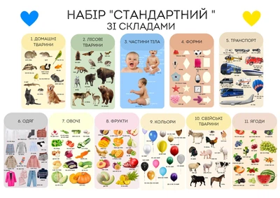 Учебные постеры ламинированные А4 Набор Стандарт разделение слов на слоги