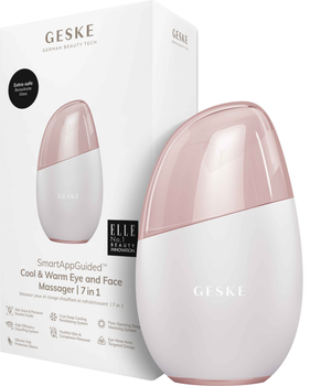 Массажер для глаз и лица GESKE Cool & Warm Eye and Face Massager 7 в 1 пудровый