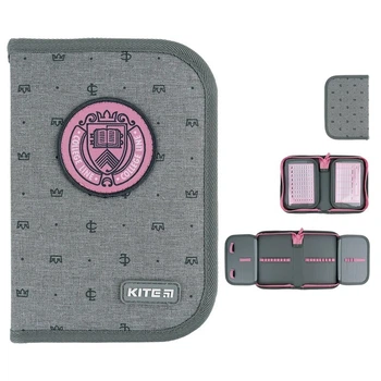 Пенал Kite 1 від., 2 відв., без напов. College Line girl K24-622-1 20x14x3,9