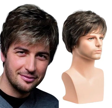 Парик мужской короткий русый с сединой VC Men 7026 / 4М