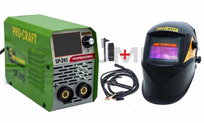 Инверторный сварочный аппарат ProCraft SP295 + Сварочная маска-хамелеон ProCraft SHP90-30
