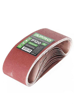 Стрічка шліфувальна нескінченна APRO P120 75*457мм (10шт) (828045) (134947)