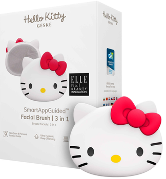 Щетка для лица GESKE Facial Brush 3 в 1 by Hello Kitty пудровый
