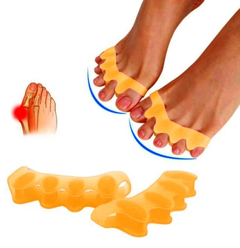 Силіконовий міжпальцевий коректор роздільник пальців Hallux Valgus Orange