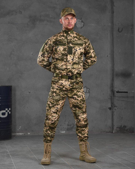 Тактический уставной костюм 4в1 штаны+китель+кепка+ремень 2XL пиксель (87481)