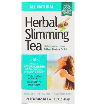 Трав'яний чай для схуднення 21st Century Herbal Slimming Tea Caffeine Free 24 чайні пакетики