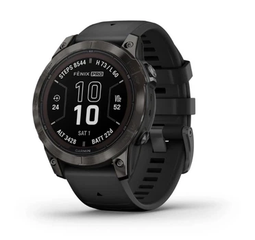 Смарт-часы GARMIN Fenix 7 Pro Sapphire Solar Carbon G. DLC Tit. with Black Band (010-02777-10/11)