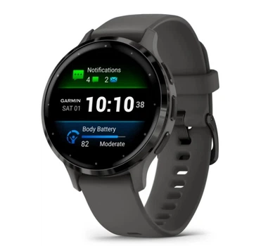 Смарт-годинник GARMIN Venu 3S Slate S. Steel Bezel w. Pebble Gray Case and S. Band (010-02785-00)