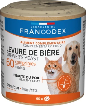 Пивные дрожжи для собак и котов Francodex Brewer Yeast Dog Cat 60 табл