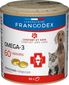 Витамины для собак и котов Francodex Omega 3 Capsules Dog Cat с Омега-3 60 капс