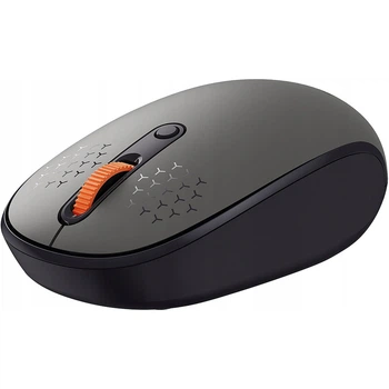 Миша бездротова безшумна Baseus F01B Tri-Mode Bluetooth + 2.4 ГГц, 4 кнопки, 1600 dpi Frosted Gray