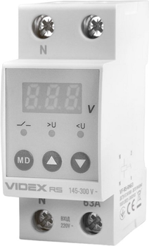 Реле контролю напруги VIDEX RESIST 145-300В 63А (VF-RS-RN63)
