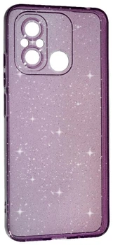 Чохол Clear Shine на Xiaomi Redmi 12C (фіолетовий з блискітками)