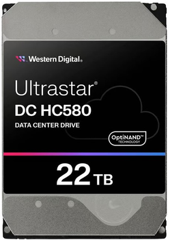 Жорсткий диск Western Digital Ultrastar DC HC580 WUH722422ALE6L4 22 TB, 3.5", SATA III (0F62785)