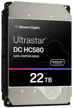 Жорсткий диск Western Digital Ultrastar DC HC580 WUH722422ALE6L4 22 TB, 3.5", SATA III (0F62785)
