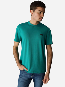 Koszulka męska bawełniana Calvin Klein K10K112528-LEI S Zielona (8720109228694)