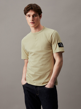 Koszulka męska bawełniana Calvin Klein Jeans J30J323484-LFU S Oliwkowa (8720109343694)