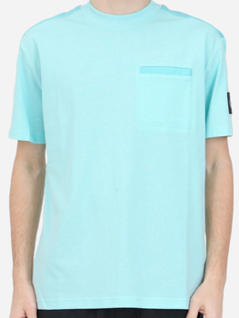 Koszulka męska bawełniana Calvin Klein Jeans J30J325215-CCP XL Błękitna (8720109363609)