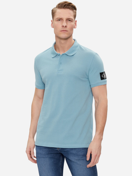 Koszulka polo męska Calvin Klein Jeans J30J323394-CEZ S Błękitna (8720109372922)