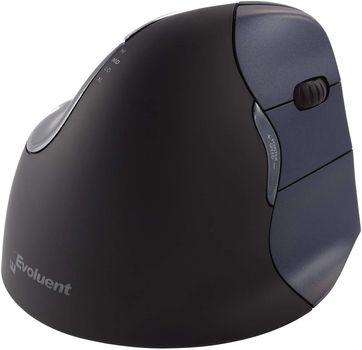 Вертикальная беспроводная мышка Evoluent VM4RW Черно-серебристая Factory Recertified g1
