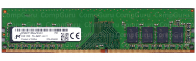 Оперативна пам'ять для ПК Micron DDR4 8GB 2400MHz UDIMM 1Rx8 PC4-2400T (MTA8ATF1G64AZ-2G3H1)