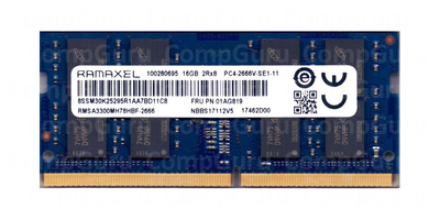 Оперативная память для ноутбука Ramaxel DDR4 16GB 2666MHz SO-DIMM 2Rx8 PC4-2666V (RMSA3300MH78HBF-2666)