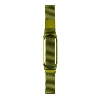 Ремінець для Xiaomi Mi Band 3/4/5/6 Milanese Loop Колір Green