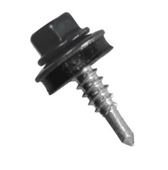 Кровельный саморез по металлу 4,8х19 мм с EPDM шайбой RAL 7024 (250 шт)