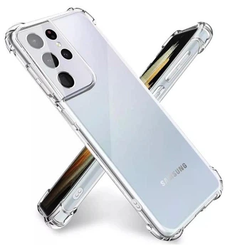 Чохол WXD на Samsung Galaxy S21 Ultra / чохол для смартфона з посиленими кутами / (прозорий)