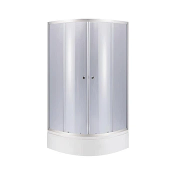 Lidz Latwa SC80x80.SAT.MID.GR Душевая кабина полукруглая, стекло тонированное 4 мм + Lidz Душевой поддон KAPIELKA