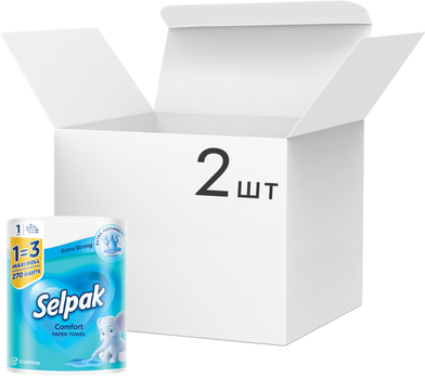 Упаковка кухонных полотенец Selpak Comfort Maxi 1=3 двухслойный 2 рулона (32363700) (8690530005570_2)