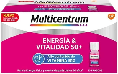 Комплекс вітамінів та мінералів Multicentrum Energy & Vitality 50+ 15 x 7 мл (5054563947314)