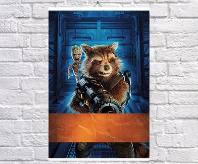 Постер BEGEMOT Вартові галактики Ракета і Грут Guardians of the Galaxy 40x61 см (1120948)