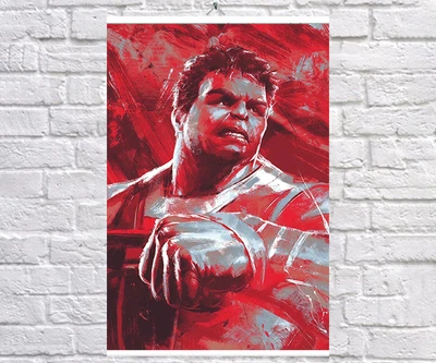 Постер BEGEMOT Мстители Супергерои MARVEL Халк Брюс Бенер Hulk 40x61 см (1120994)