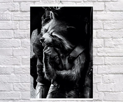 Постер BEGEMOT Вартові галактики Фото Ракета Guardians of the Galaxy 40x61 см (1120932)