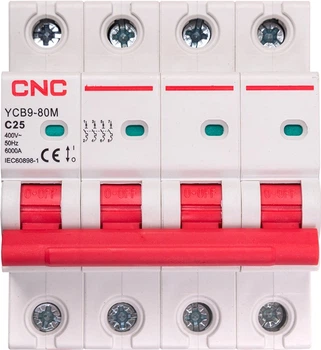 Модульний автоматичний вимикач CNC Electric YCB9-80M 4P C25 6ka (NV821617)