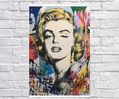 Постер-плакат BEGEMOT Стріт-Арт Мерилін Монро Marilyn Monroe 40x61 см (1121323)